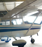 Plane leaving hangar